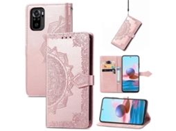 Capa De Celular Em Couro Com Estampa De Flor Mandala Para Xiaomi Redmi Note 10s
