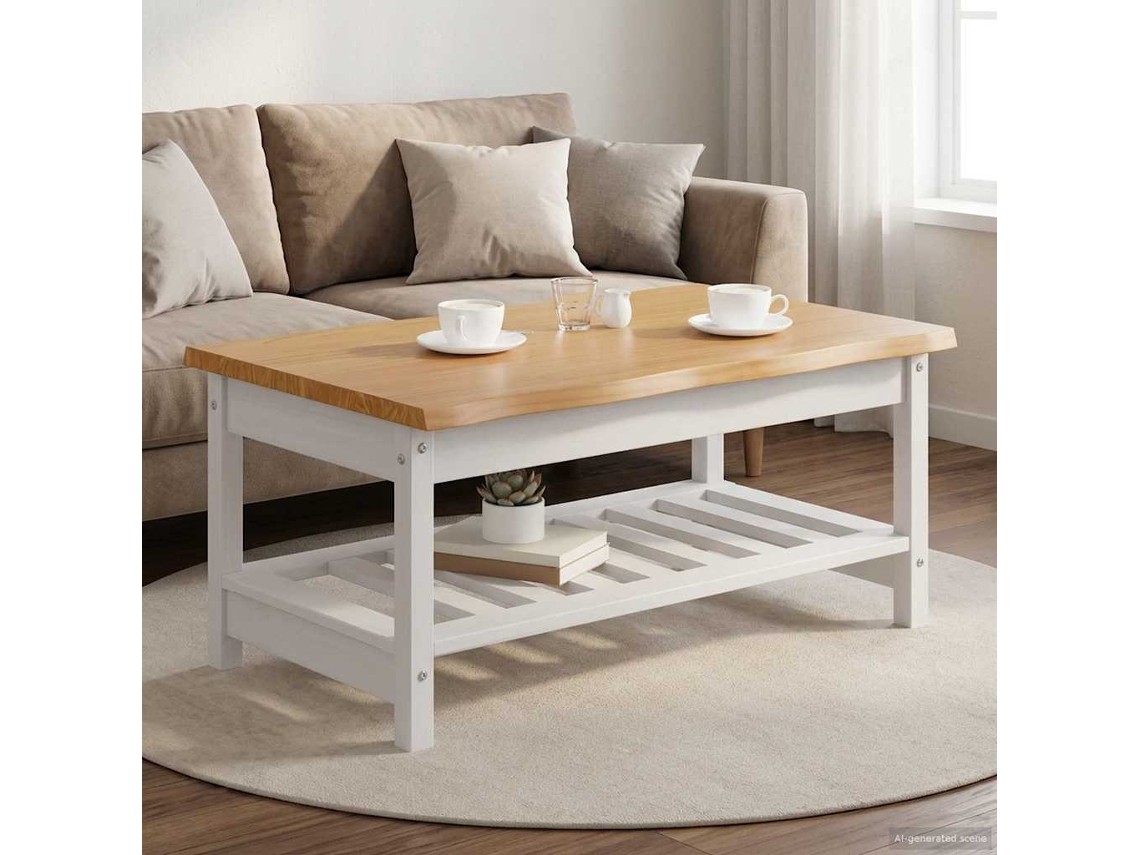 Vidaxl Mesa De Centro Ekai Branco 100 X 60 X 45,5 Cm