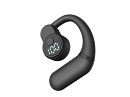 Fones de Ouvido Sem Fio Bluetooth Estilo Gancho Orelha Estéreo Cancelamento Ruído IPX4 MDUG (preto)