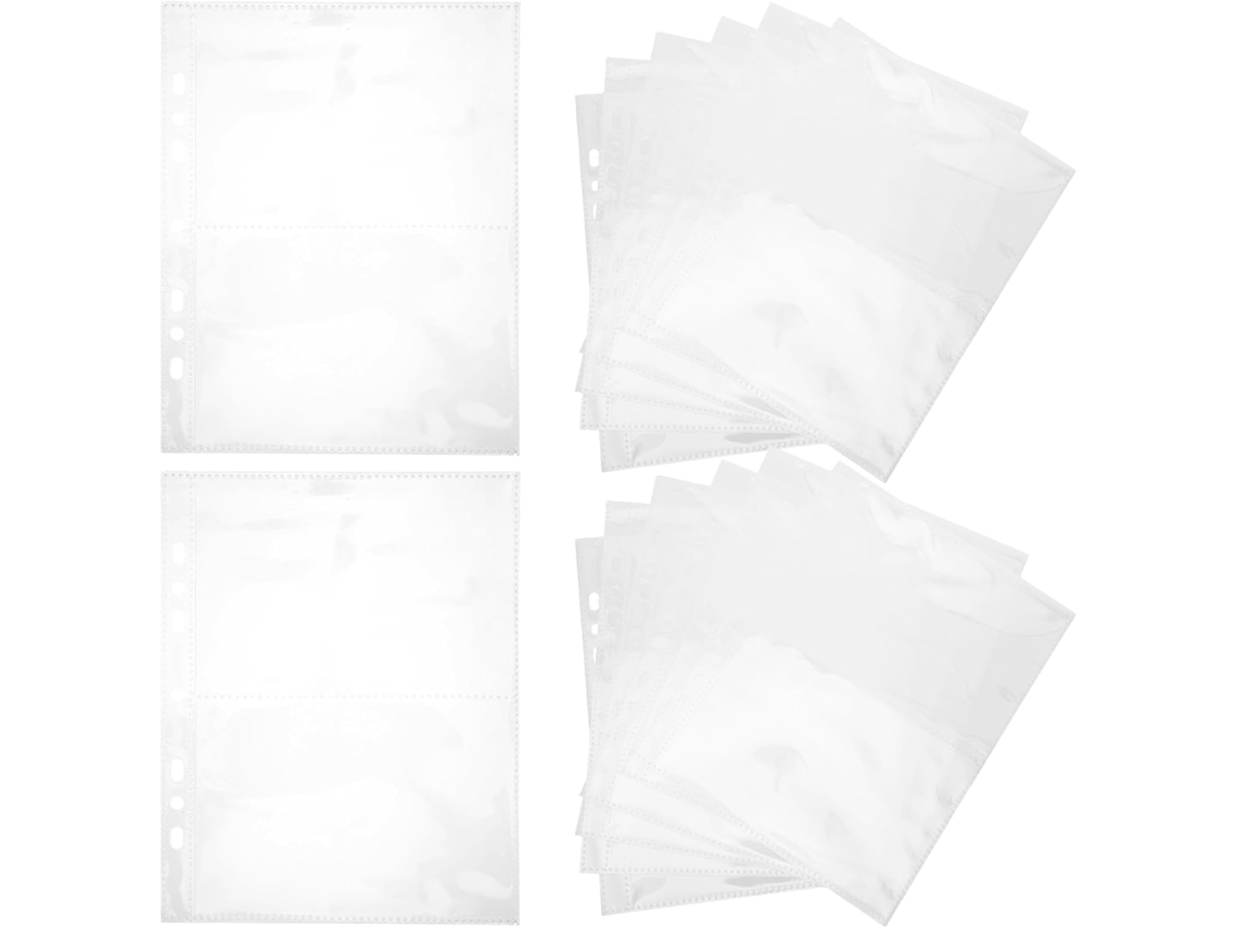 Protetores De Fotos Transparentes 30 Folhas, 10x15 Cm, Pastas A5, Com Bolsos Laterais E Furos Receitas Fotos