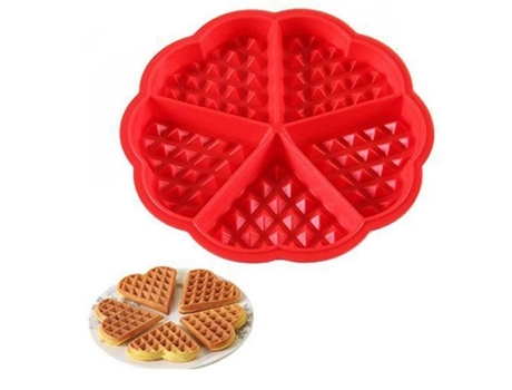 Forma Para Waffles Padaria Prunelle Silicone 17cm Compatível Com Lava Louças E Congelador Homdox