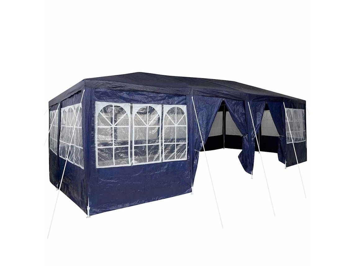 Conjunto 1 Tenda De Festa Vidaxl Azul Polietileno (800 X 400 X 266 Cm)