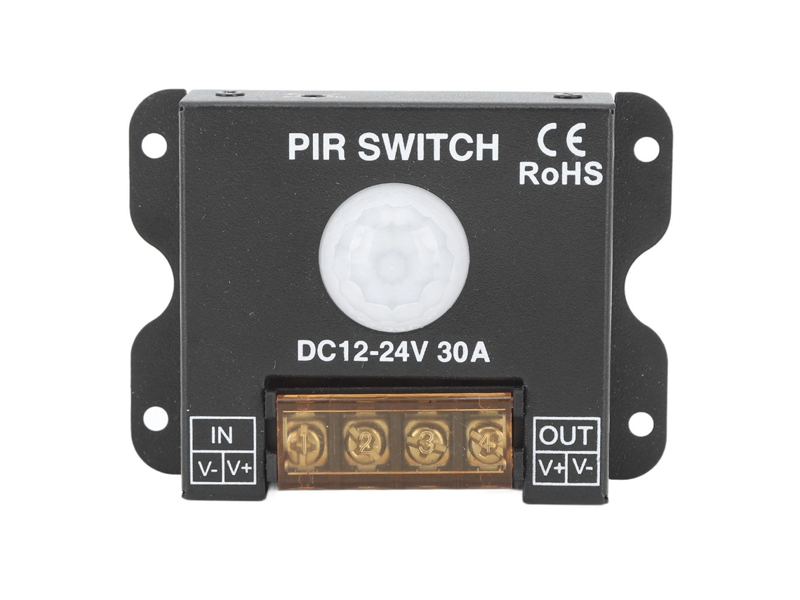 Interruptor Sensor de Movimento Pir Infravermelho para Led Banda Luz Externo Dc12 24v 30a