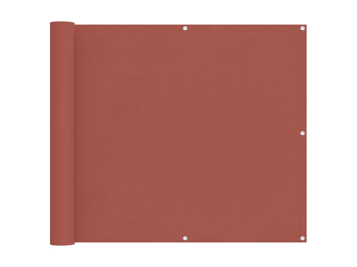 Conjunto 1 Tela De Varanda Vidaxl Vermelho Poliéster (100 X 500 Cm)