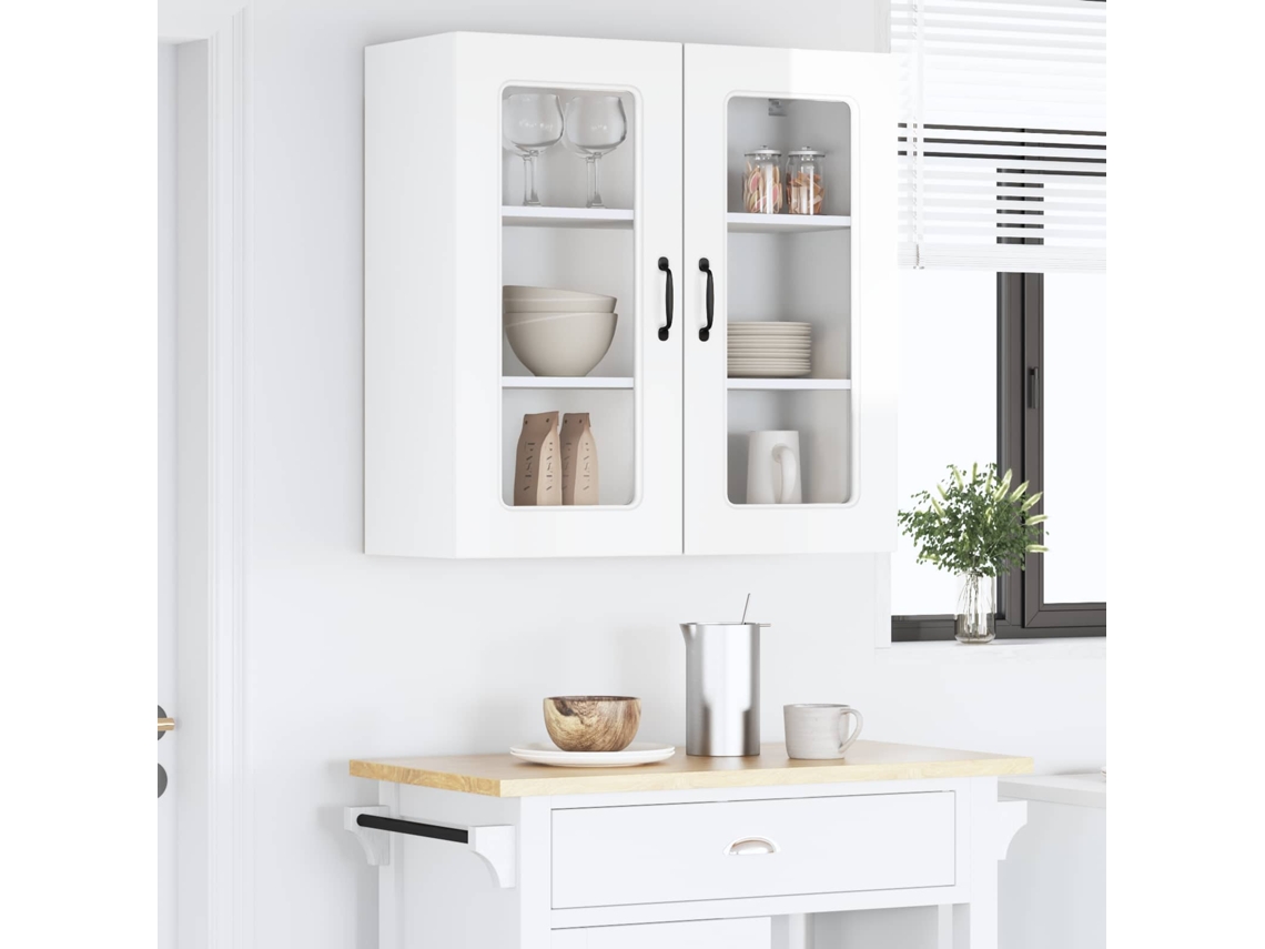 Vidaxl Painel De Lava-louça Kalmar Branco Brilhante 80 X 31 X 80 Cm
