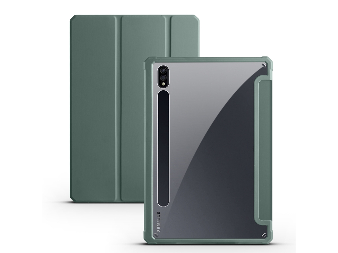 Capa Protetora Para Tablet Samsung Galaxy Tab S9 Plus/s9 Fe Plus Em Acrílico Verde Escuro Tuotuo