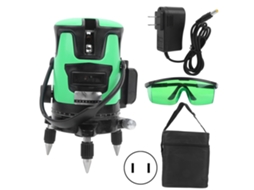 Nível Laser Verde 360° Auto nivelamento 5 Linhas Ferramenta Construção