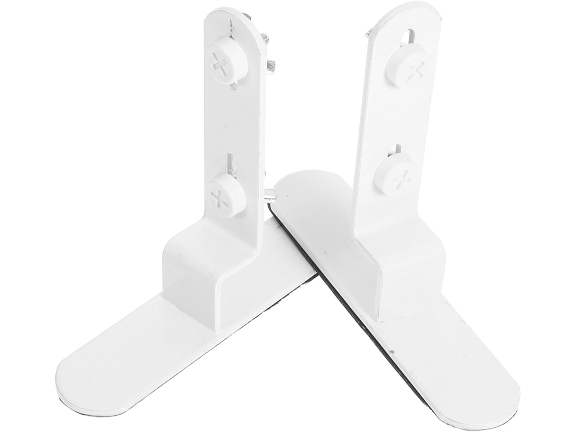 Conjunto De 2 Suportes Metálicos Brancos Para Painel Perfurado, Montagem Na Parede Sem Necessidade De Parafusos.