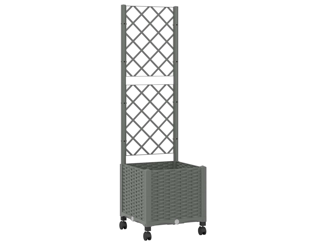 Conjunto 1 Cama Elevada Vidaxl Cinzento-claro Polipropileno (40 X 40 X 146 Cm)