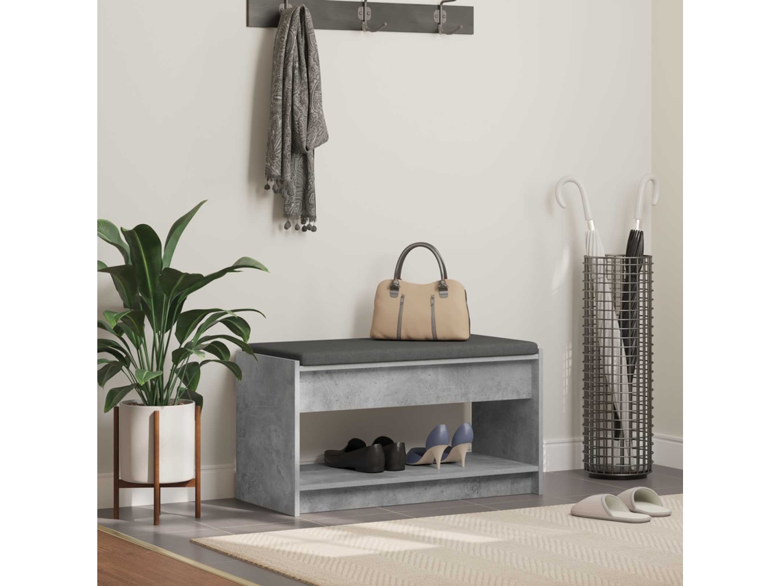 Vidaxl Banco De Hall Cinzento Concreto 83 X 38 X 45 Cm