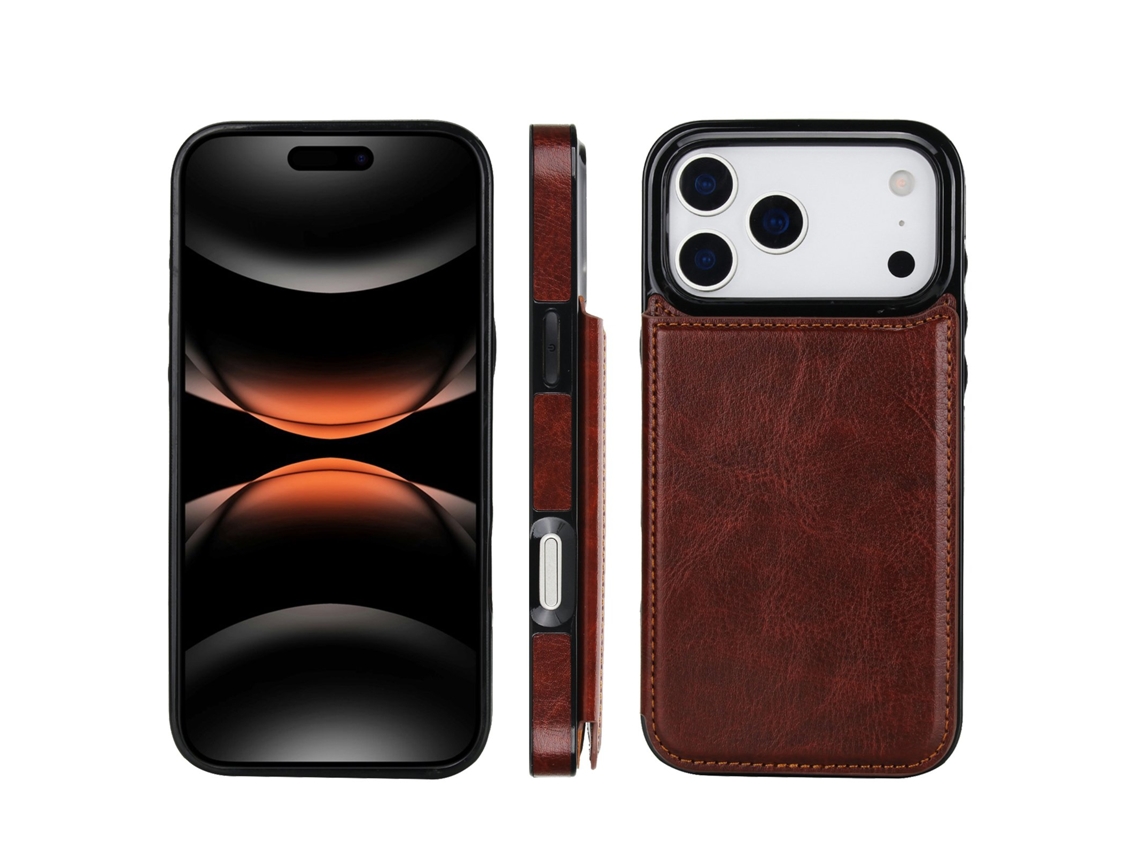 Capa Tipo Carteira Para Iphone 17 Pro Com Acabamento Premium
