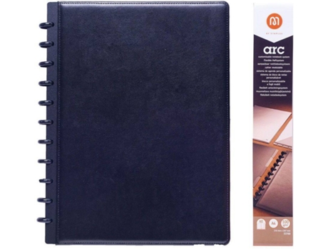 Caderno Inteligente M BY STAPLES Arc Preto (A4 - Pautado - 60 Folhas)