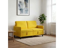 Sofa com Armazenamento Amarelo 152 X 78 X 87 Cm Poliéster SYFAX