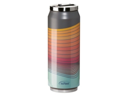 Garrafa térmica de viagem Inoxibar 61261 Red Waves (vermelha - aço inoxidável - 280 ml)