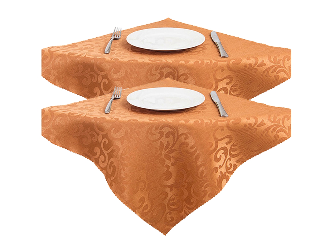Guardanapos de Tecido Jacquard Damasco Guardanapos de Tecido de Poliéster À Prova D'Água À Prova de Derramamento Conjunto de 10 Café de 48 X 48 Cm