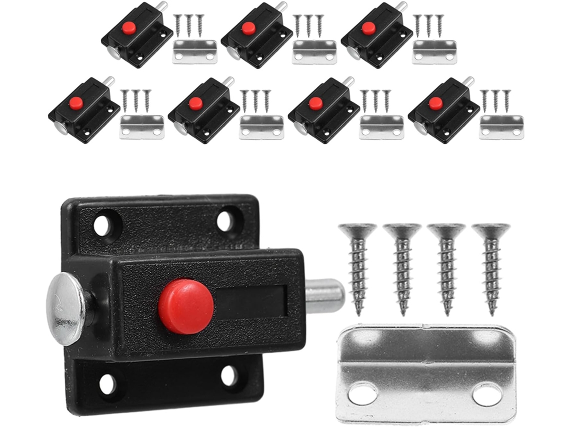 Conjunto De 8 Peças Fecho Pressão Com Mola Para Móveis E Armários,
