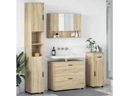 Vidaxl Conjunto De Móveis Para Banheiro 4 Unid. Carvalho Sonoma