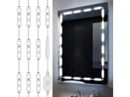Luz De Tira De Maquiagem Vanity Led Branco Ultra Brilhante Luzes De Vestir Com Controle Rotativo Regulável Espelho Não Incluído ZMDECQNA