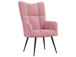 Relaxing Chair, Relaxing Chairs Vidaxl Cor-de-rosa Veludo