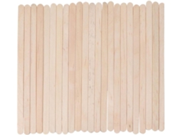 Pacote Com 100 Espátulas Descartáveis De Madeira Para Depilação, Compatíveis Com Bolsas De Água Quente.