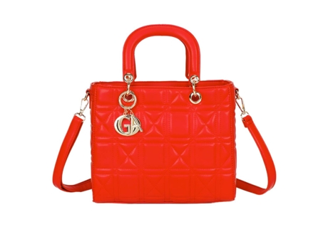 Gallantry Bolsa feminina acolchoada com alça de ombro vermelha