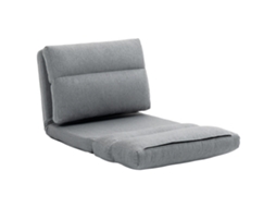 Poltrona Chão Reclinável 90-180° 70x72x56cm, Tecido Cinza