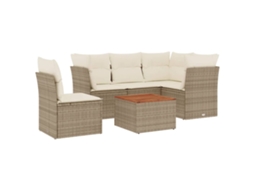 Garden Sofa Set, Garden Sofa Sets Vidaxl Bege Rattan / Vime (n/a)