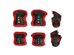 Conjunto de Joelheiras e cotoveleiras infantis para patinação, espuma macia e respirável, para ciclismo e skate, vermelho AQUAFORGE
