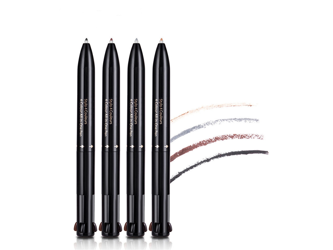 4 Em 1 Lápis De Sobrancelha Impermeável Cores Preto Cinza Café Marrom Kit De Sobrancelha Lápis De Olhos