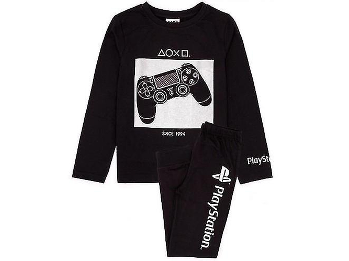Conjunto De Pijama Comprido Infantil Com Estampa De Controle De Videogame Playstation. Hengjian