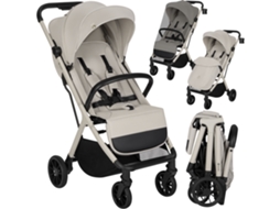Carrinho Compacto De Passeio De Bebé Lionelo Cloe Plus - Até 22kg - Dobragem Automática - Grandes Rodas Com Suspensão - Capota Upf50+ - Acessórios