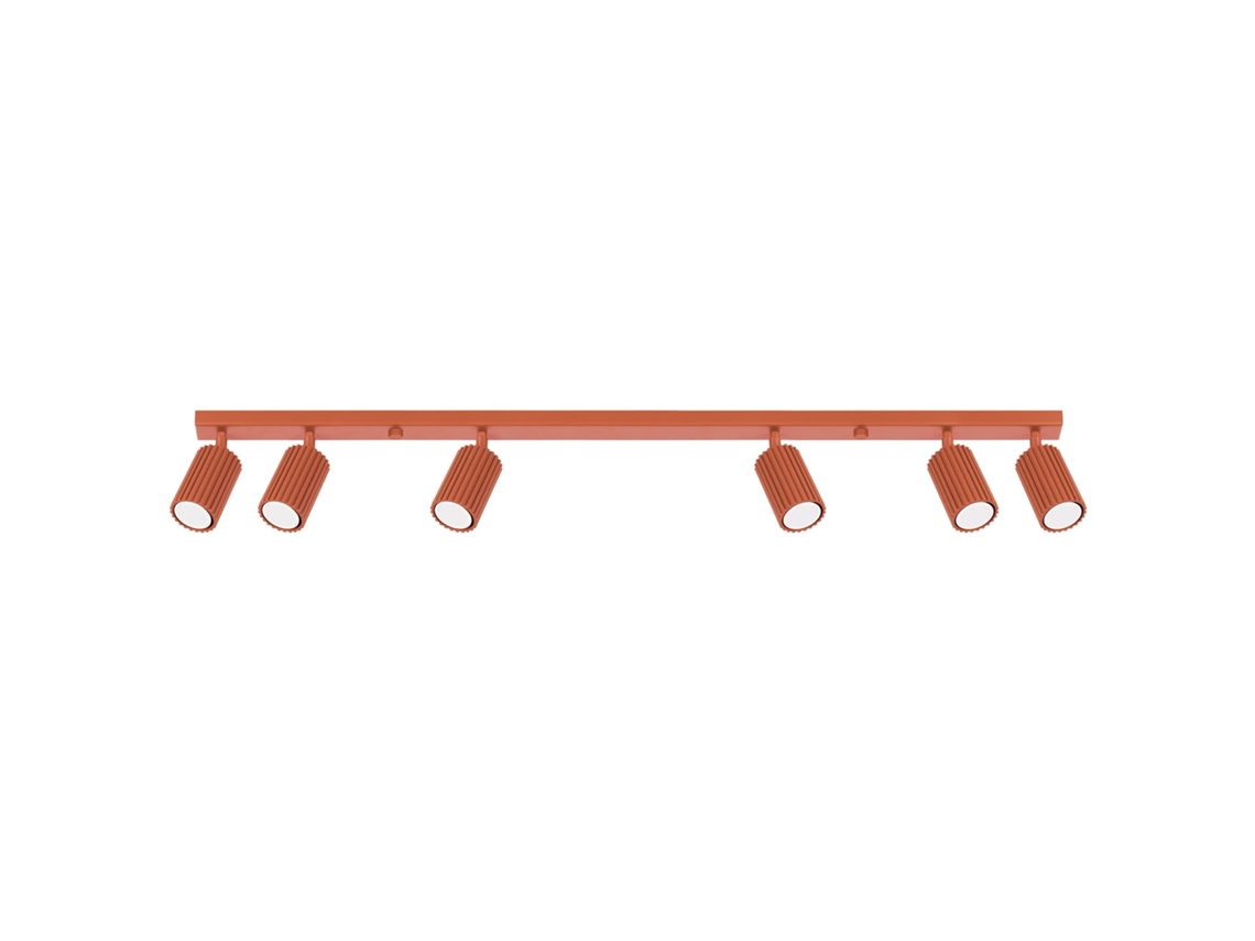 Sollux Sl.1642 Karbon Lámpara De Techo 6l Rojo Ocre