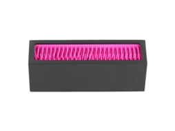 Caixa de Armazenamento de Silicone para Mesa com Suporte para Pincéis e Batons Rosa