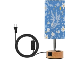 Luminárias De Mesa Estilo Fazenda, Brancas E Azuis, Com Cúpula De Tecido E 3 Temperaturas Cor, Da Linqin