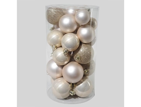 Conjunto de Enfeites de Natal EMINZA Alpine Variados Pérola - 30un (4 cm)