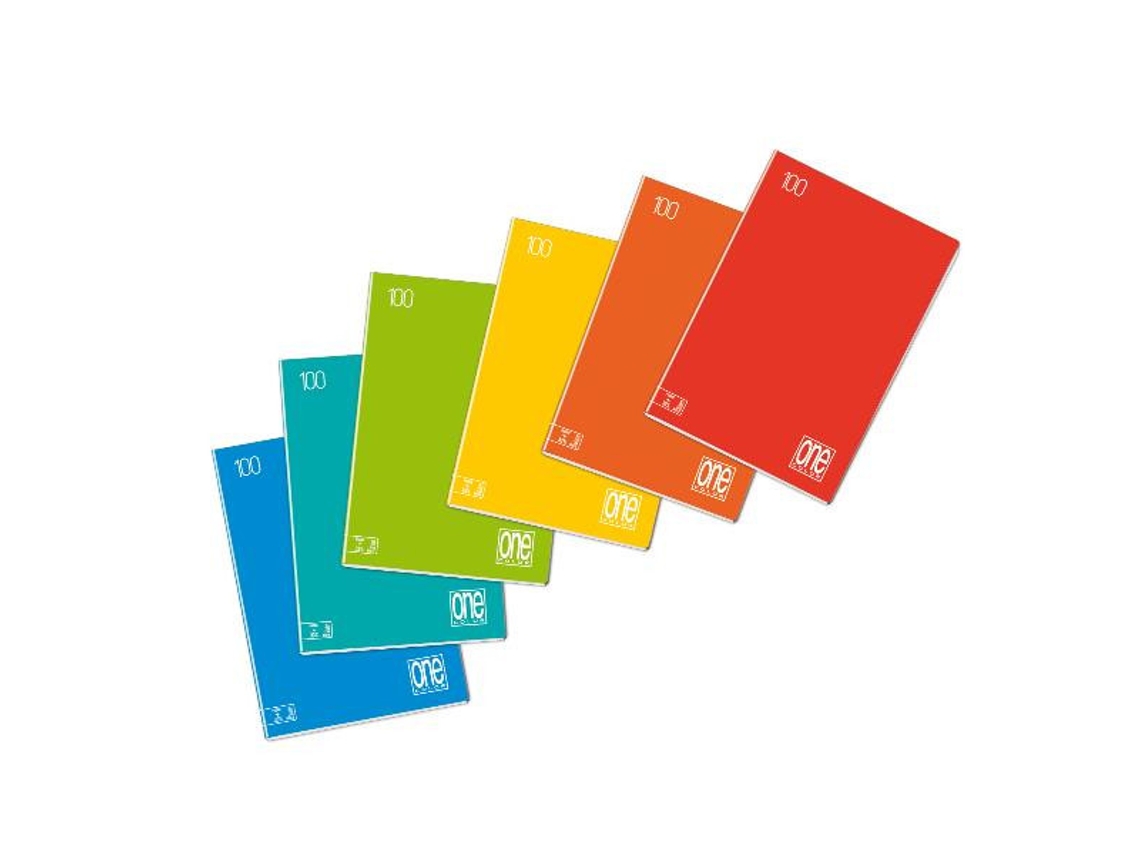 BLASETTI One Color Maxi Notebook e Bloco A4 25 Folhas Multicolorido