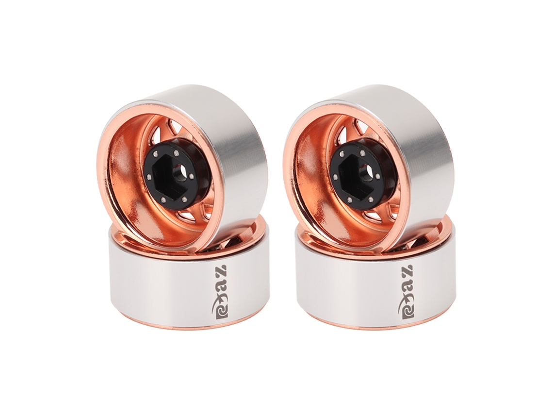 Mali 4pcs Aro de Roda de Carro Rc 1.0in com Parafusos Metal Hexagonal 7mm para Axial Scx24 Deadbolt Jlu Prata Dourado