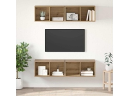 Vidaxl Conjunto De Móvel De Tv 4 Pcs Carvalho Artesanal