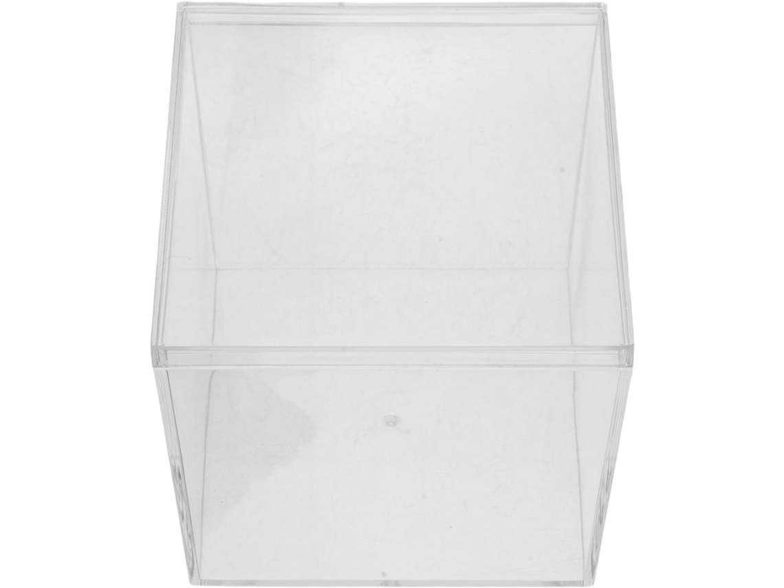 Caixa De Doces Transparente Em Formato Cubo Nuobesty, 8, 5x 8, 5x 8, 5cm, 500ml, Recipiente Pequeno De Plástico Para