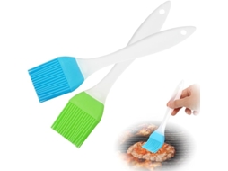 2 Pincéis De Silicone Para Confeitaria - Pincel De Cozinha - Para Alimentos - Pequeno - Churrasco - Azul E Verde