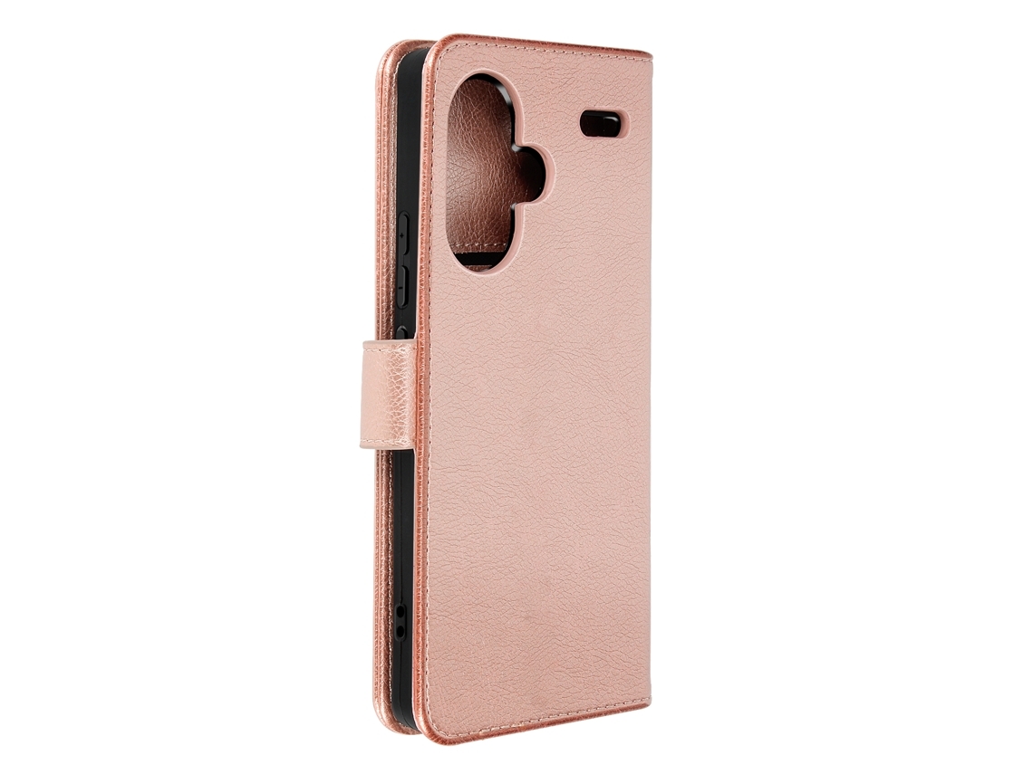 Capa Aba Função Rose Para Xiaomi Redmi Note 13 Pro Plus Pele Dourado