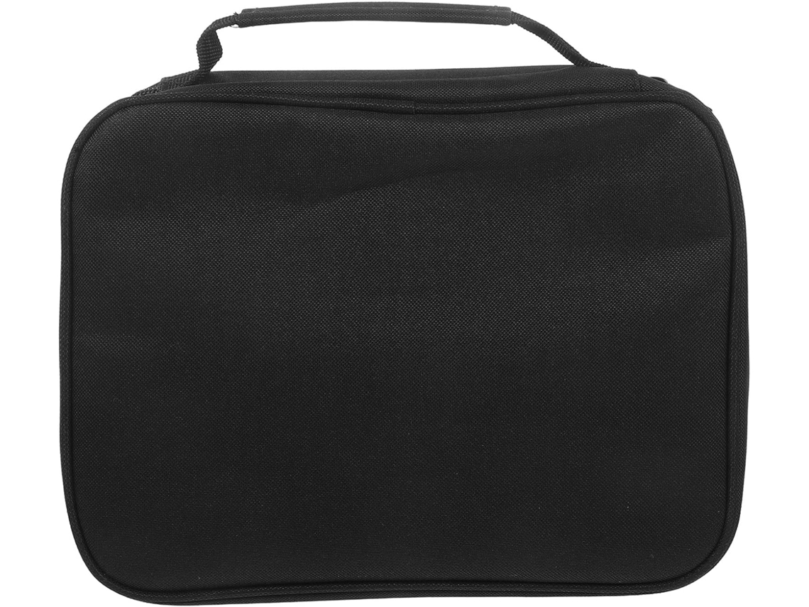 Bolsa Bíblia Osaladi Preta Com Alça E Vários Bolsos, Estojo Em Poliéster 600d Com Forro, Ideal Grupos De