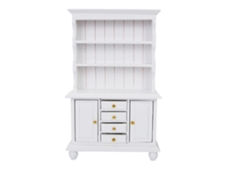 Ats acessórios para Casa de Boneca Móvel Simulado Armário de Três Camadas de Madeira Branco