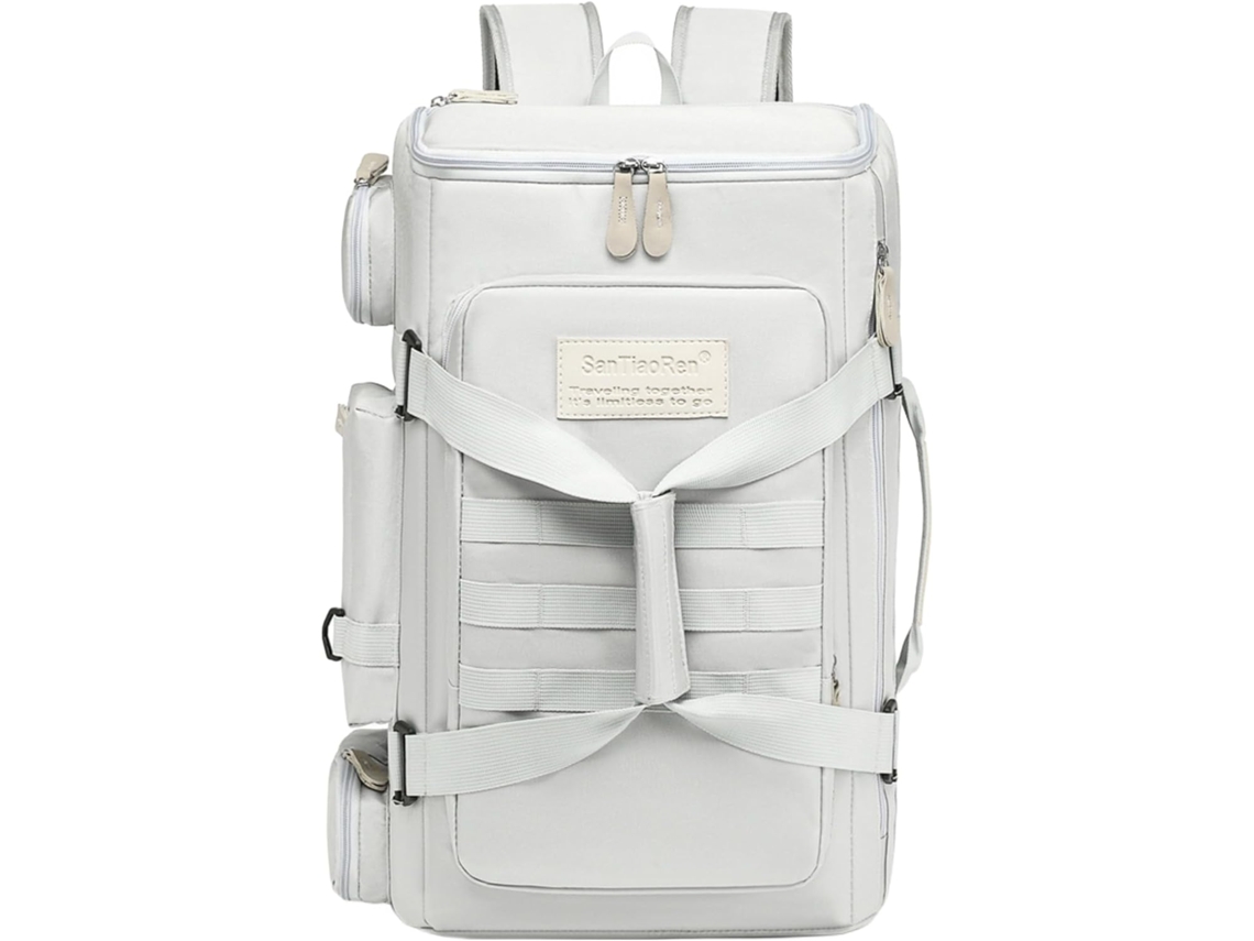 Mochila de viagem feminina Lyx, esportiva, com capacidade para 10 litros de água, ideal para viagens, negócios e atividades ao ar livre, cinza