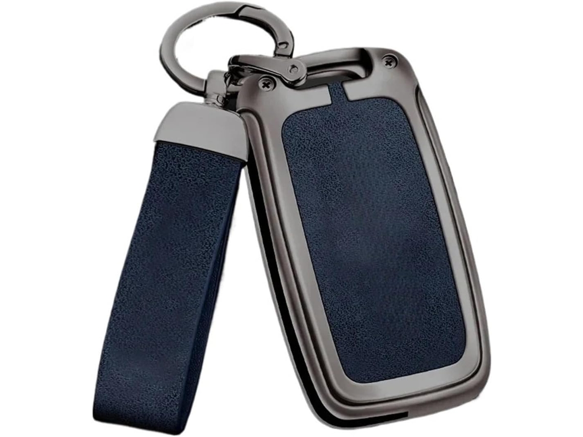 Capa Para Chave De Carro Em Liga Zinco Tpu, Compatível Com Skoda Octavia 2 3 A5 A7 A8, Estojo Metálico Com Corrente