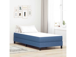 Vidaxl Colchão De Cama Com Colchão Azul 90 X 200 Cm Tecido