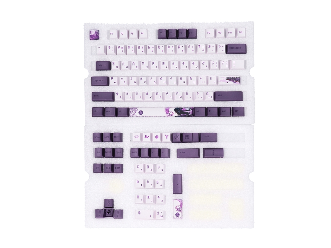 Teclas de Sublimação Pbt LAXISCREED com 113 teclas em inglês universal para teclados mecânicos