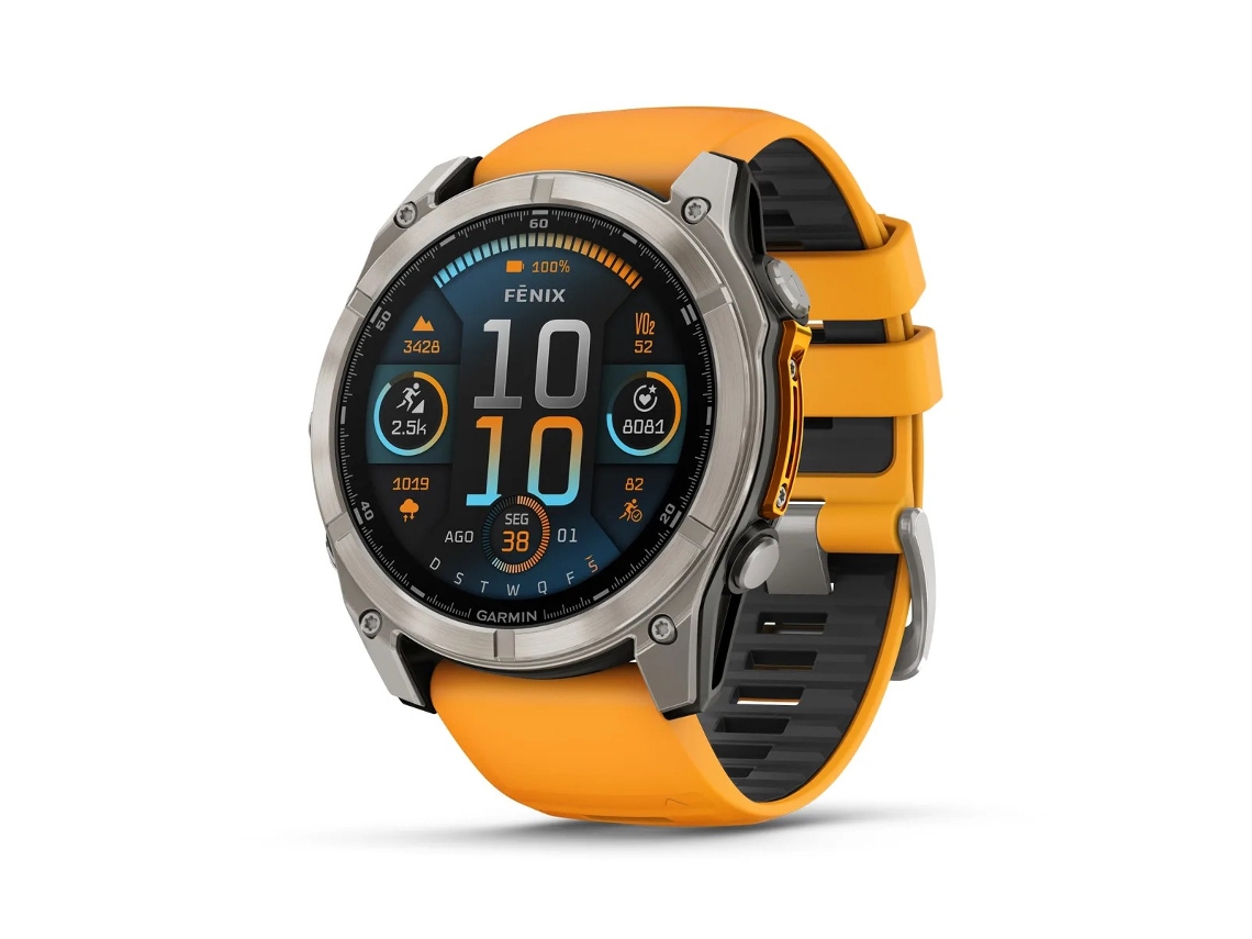 Smartwatch Garmin Fenix 8 Amoled Sapphire Gps 51mm Laranja