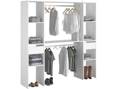 Kit camarim ARTIC EKIPA - melamina branca - 2 armários 2 gavetas - 176 x 40 x 180 cm EINSACC