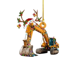 Pendente de Natal com Caminhão Navio Escavadora e Carro de Bombeiro
